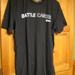 WIT Black Tee T-shirt Battle Cancer Cotton & Polyester Medium (maybe unisex ?)